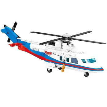 

391pcs Sea Rescue Police Helicopter Building Blocks city plane figures Bricks Educational Toys for Children