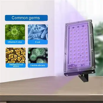 

50W Disinfection UV Lamp Outdoor Garden Waterproof LED Ultraviolet Sterilization Germicidal Bacterial Disinfect Lights