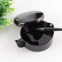 2pcs Calligraphy Inkwells Chinese Ink Plates Painting Ink Inkwells with Lids