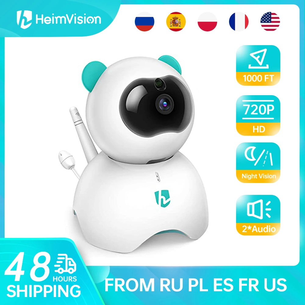 HeimVision HM13C Extra Camera 720p HD PTZ Function Security Camera Night Vision Only Compatible with HM136 Baby Monitor Cam wireless camera system