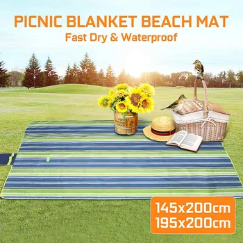 

145x200/195x200cm Waterproof Foldable Beach Blanket Outdoor Portable Picnic Mat Widen Minimalism Camping Mat Beach Blanket