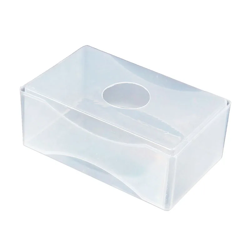 

10 x Business Card Box Plastic Holders Clear Craft Beads Container Storage Boxes White