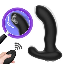 Vibromasseur anal avec télécommande pour homme et femme, plug anal, mouvement roulant, masseur pour la prostate, stimulateur sexuel, jouets sexuels