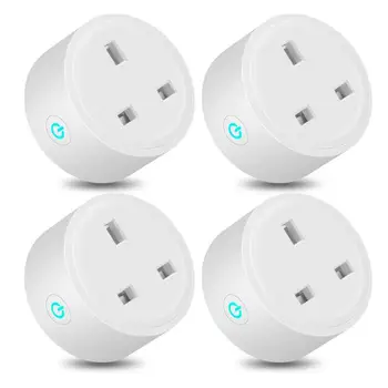 

4 pcs Smart Plug Wifi Smart Socket outlet Smart Life Remote Control Adapter 13/16A 2200W UK US Plug Work With Alexa Google Home