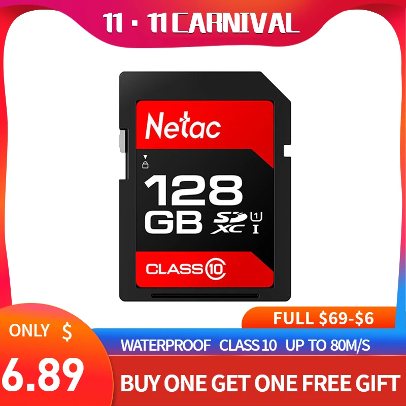 Netac P600 sd card 16 GB 32 ГБ, 64 ГБ и 128 ГБ Class10 Memory stick tablet картао де memoria flash bellek personalizado китайский красный