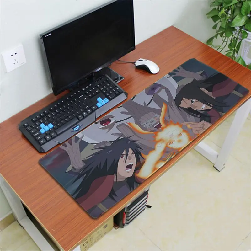Lock Edge 40X90cm Подарочный коврик для мальчика Наруто х клавишный коврик резиновый игровой коврик для мыши Настольный коврик большой коврик для мыши клавиатуры коврик - Цвет: Lock Edge 40X90cm