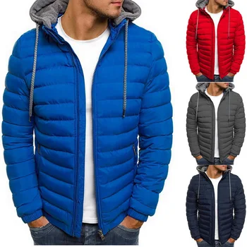 

2020 New Waterproof Winter Jacket Men Hoodied Parka Men Warm Winter Coat Men Thicken Zipper Solid Color Mens Jackets Dropship