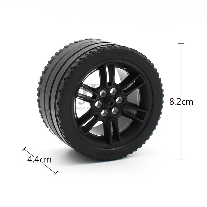 Tecnologia Ruota 62.3Mm D. X 42Mm Technic Racing Grande Con Pneumatico Nero 81.6X44 Zr Technic Battistrada Dritto (23800 / 23799) 911