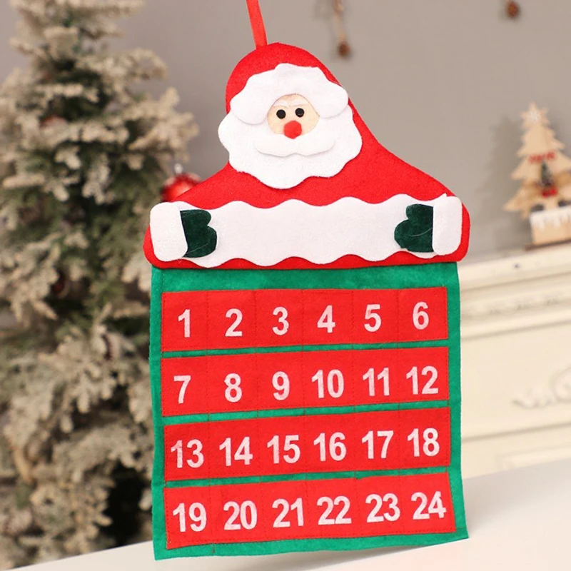 Ткань advisento Санта Клаус Advent Home Рождественская елка украшение Рождественский календарь