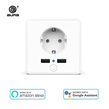 

USB Port Electric Wall Charger Station Socket Adapter Power Outlet APP Control