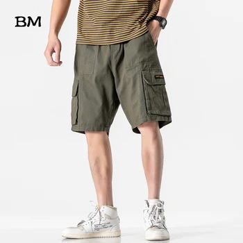 

2020 Summer Kpop Korean Style Shorts Men Streetwear Hip Hop Short Pants Hombre Harajuku Running Cargo Shorts Mens Clothing