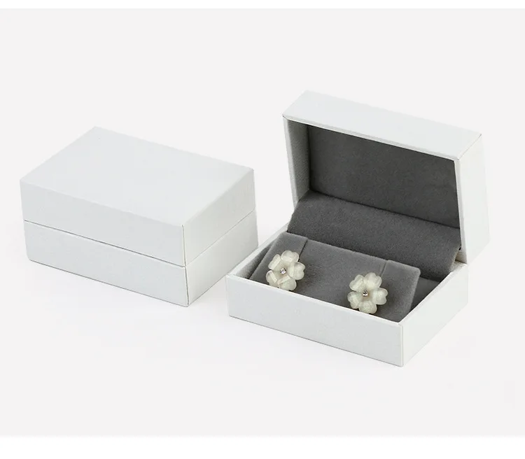 Quality Stud Earring Jewelry Storage Presentation Packaging Gift Boxes Faux Leather Piercing Nail Pendant Necklace Organizer Box