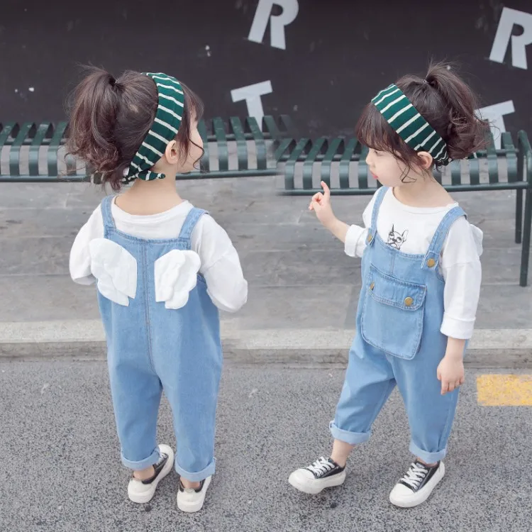 

2019 The New Baby Girl Cowboy Back Pants Spring and Autumn 1 Child 3 Years Old Children Foreign Fashion Wearing Girls' Pants