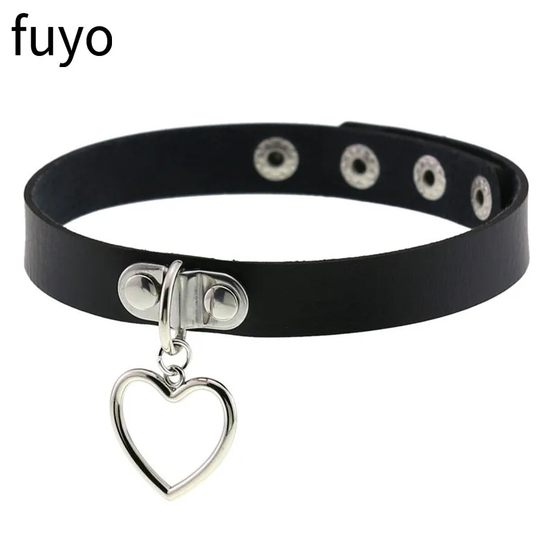 2021 New Sexy Punk Choker Collar Leather Choker Bondage Cosplay Goth Jewelry Women Gothic Necklace Harajuku Accessories 4