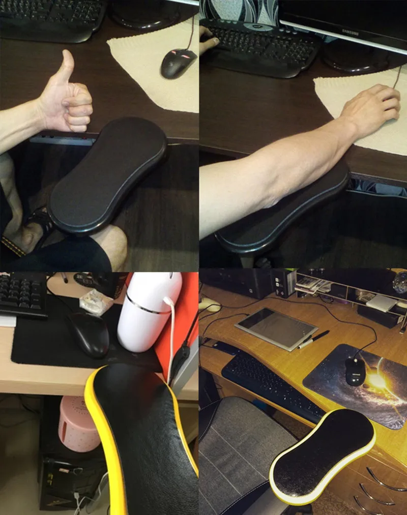 Computer armrest pad ergonomically adjustable PC wrist rest extender desk hand bracket home office wrist rotation bracket