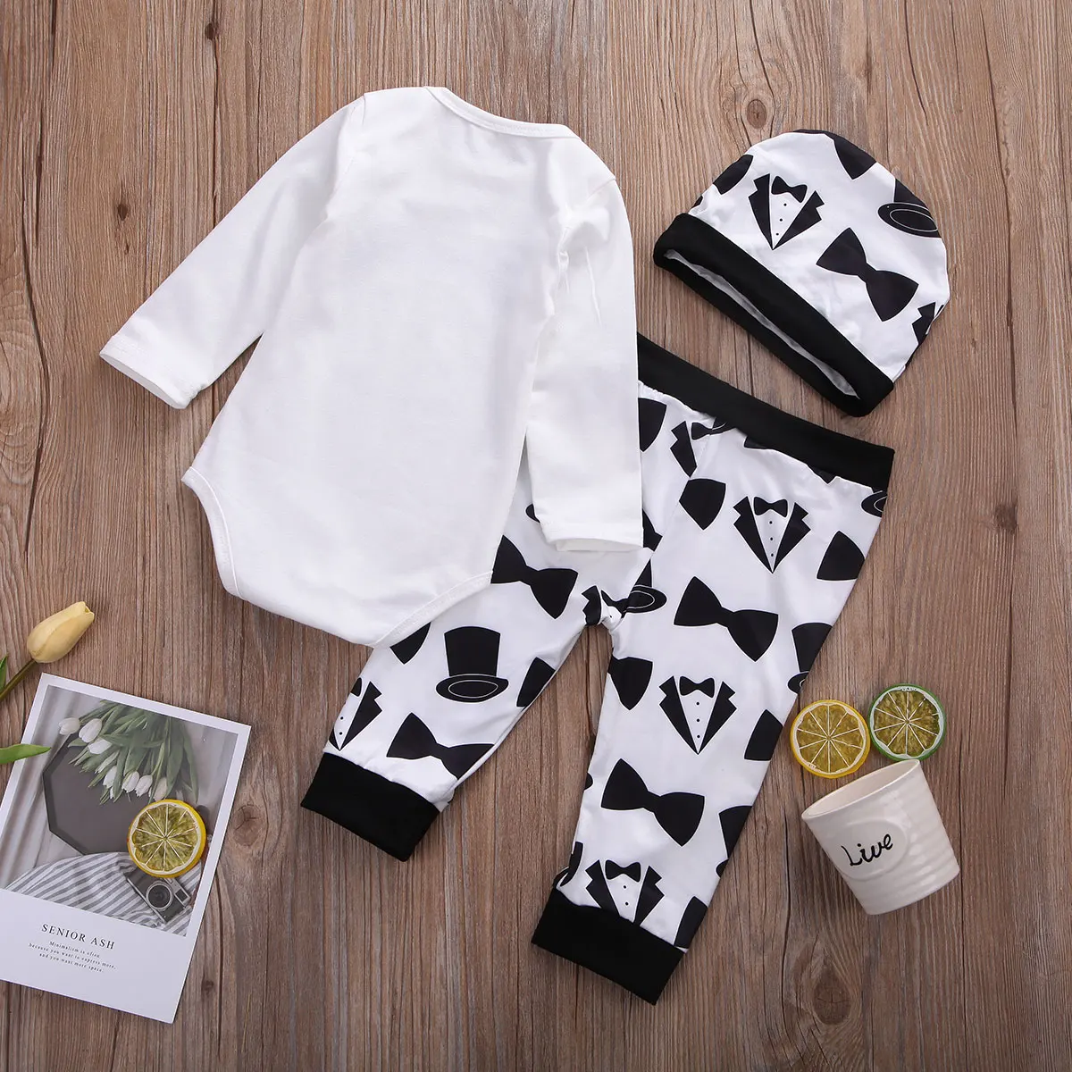 Комплекты одежды для маленьких мальчиков от 0 до 18 месяцев комбинезон с длинными рукавами и надписью+ штаны, шапочка, осенняя одежда из 3 предметов