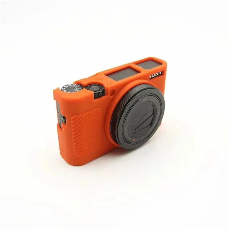 orange Силиконовый резиновый чехол для камеры чехол для sony RX100 III M3 RX100m4 RX100 IV RX-100IV RX 100m4 RX-100 M4 RX100 V M5 - Цвет: orange