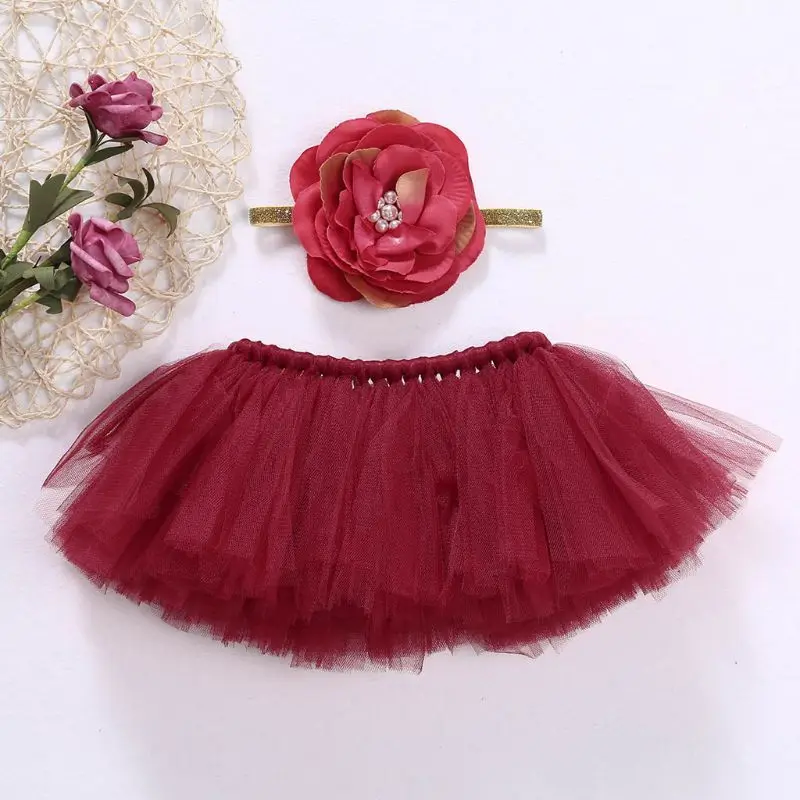 Tutu E Copricapo Per Neonato - Set Rosa Per Fotografia E Feste, Accessorio Decorativo - Foto 6