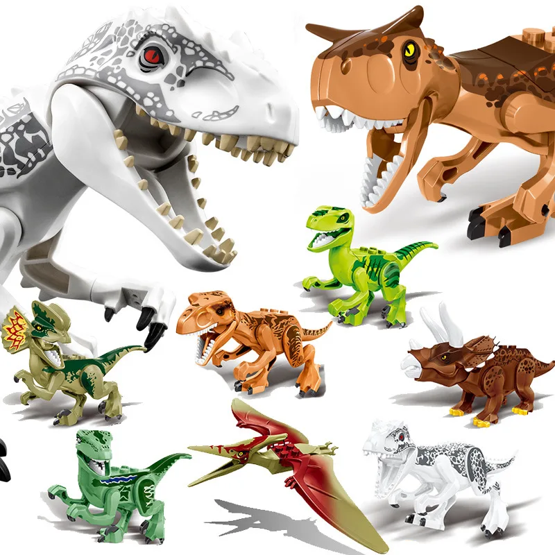 Динозавр Юрского периода парк мира совместим с Tyran nosaurus DIY собрать строительные