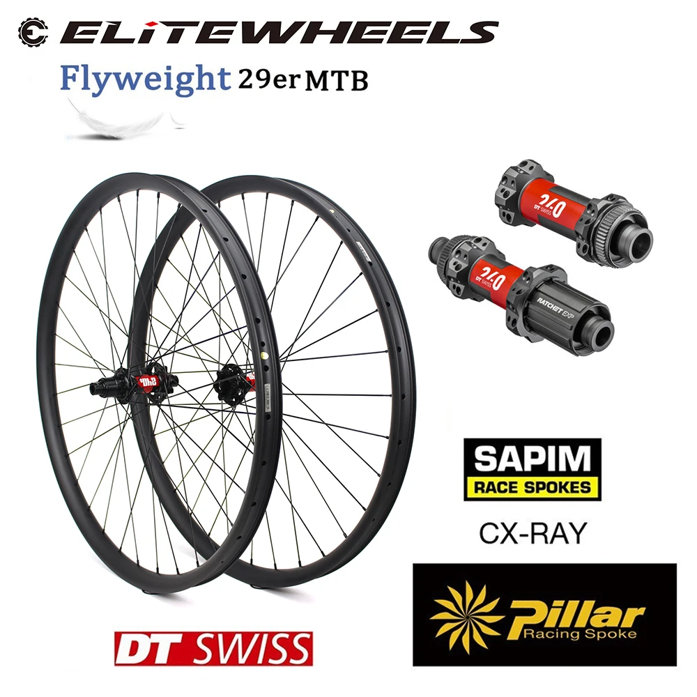 Комплект колес ELITEWHEELS DT Swiss 240 36T 29er карбоновые MTB XC AM колесная пара Japn Toray