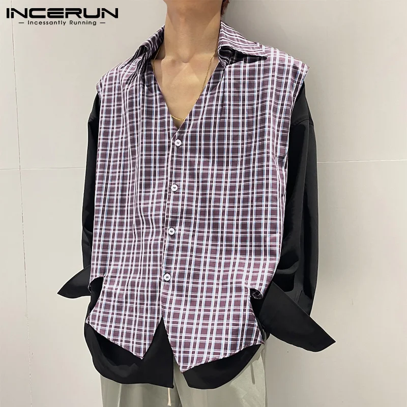

Fashion Tank Tops Japan And Korea Style Nostalgic Style Scottish Plaid Irregular Casual Streetwear Hem Vests S-5XL INCERUN 2022