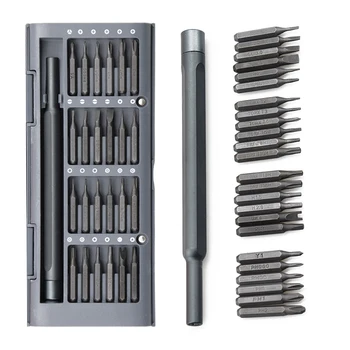 

Yalku Screwdriver Set Precision Magnetic Bits Daily Use Kit Hand Tool For Home Tool Repair Set Aluminum Box Smart Home Set