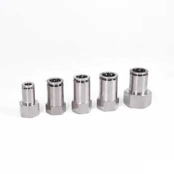 

Pneumatic Connectors M5 1/8" 1/4" 3/8" 1/2" BSPT Female Nickel Plated Brass Push In Quick Connector Release Air Fitting Plumbing