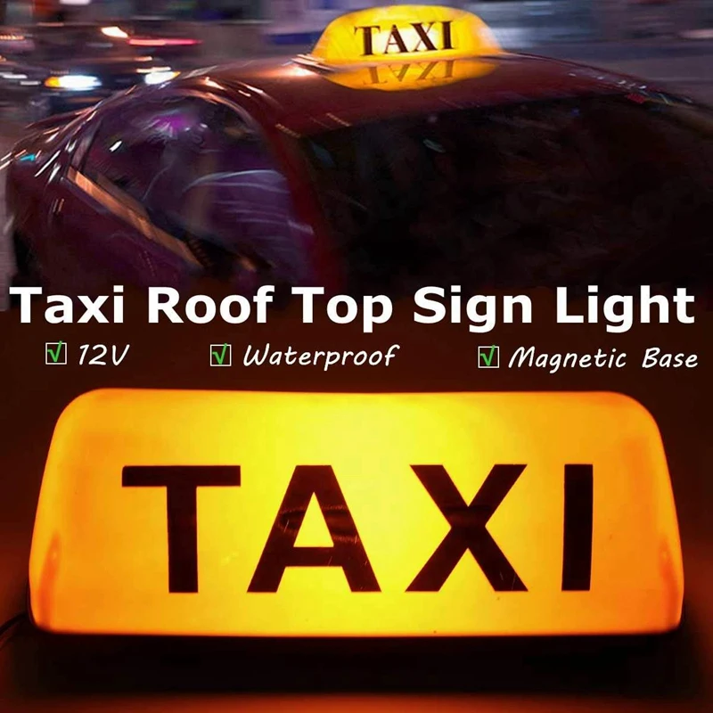 12V Waterproof Top Sign Magnetic Meter Cab Lamp Light LED TAXI Signal | Автомобили и мотоциклы