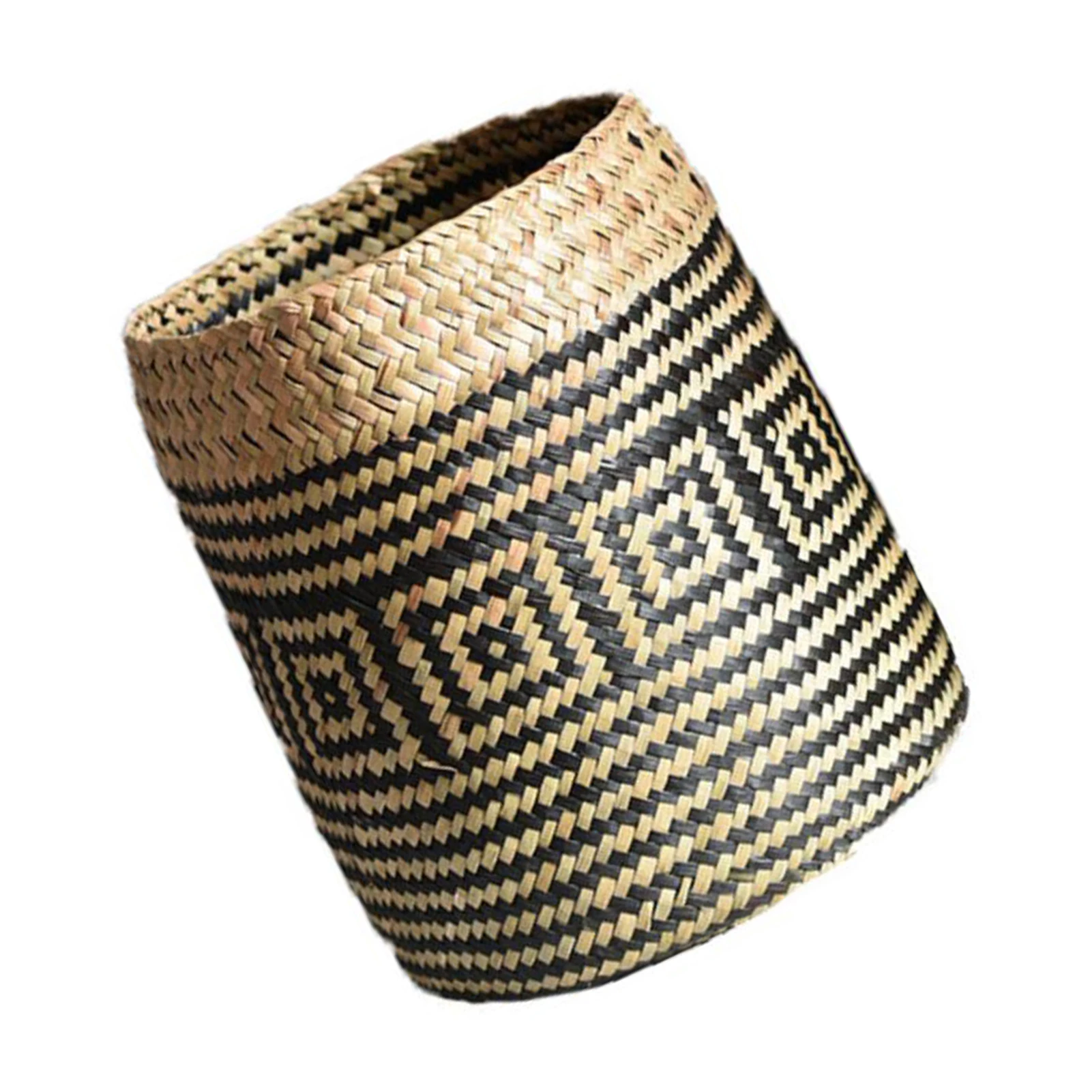 Nordic Style Hand-woven Storage Basket Flower Pot Fruit Rattan Basket Plant  Pot Container Collapsible Seagrass Laundry Basket - AliExpress