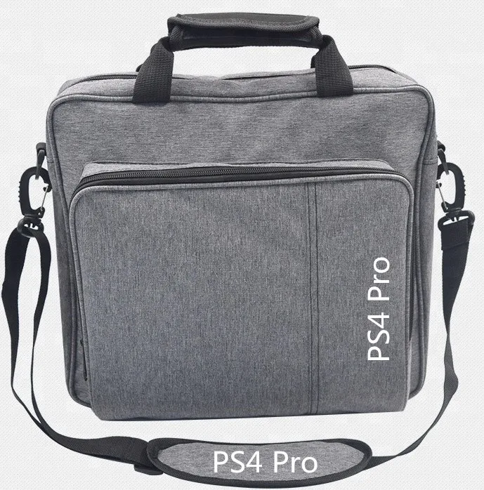Yoteen сумка для PS4 PRO тонкий Размер Защита через плечо холщовый чехол для playstation 4 консоль многофункциональная сумка - Цвет: gray for ps4 pro