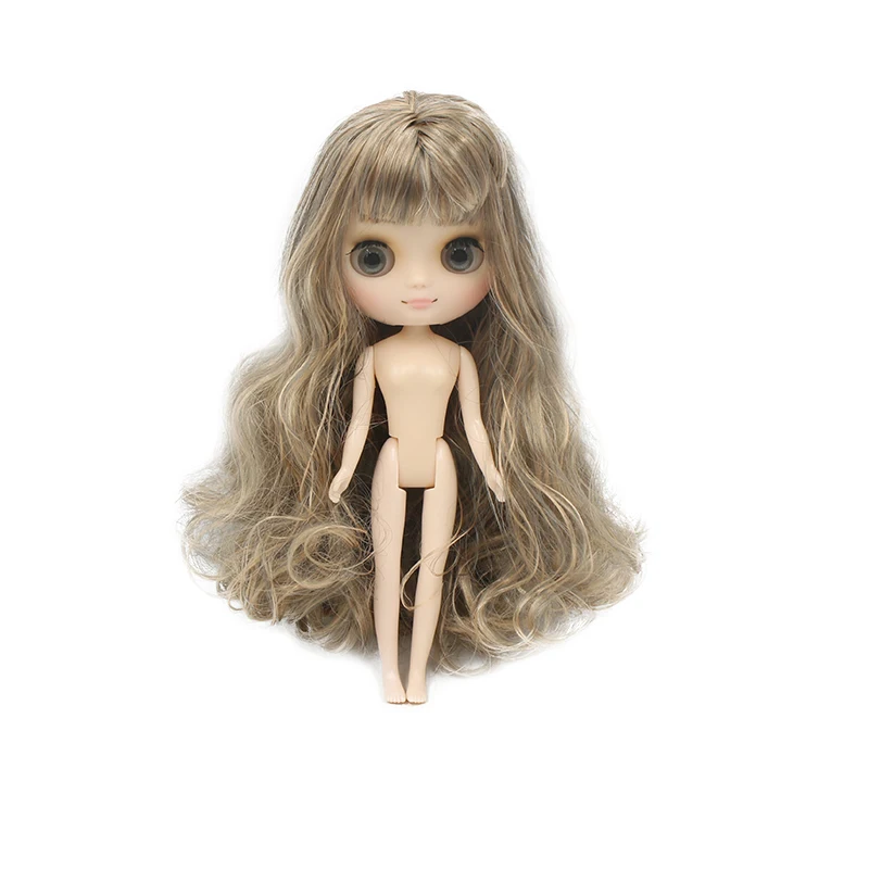 Кукла Middle blyth, телесный цвет лепесток лотоса длинные золотистые волосы кукла Middle blyth подходит для DIY Изменить игрушка для девочек - Цвет: only hair