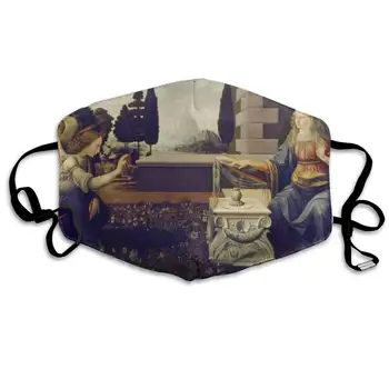 

Annunciation Leonardo Da Vinci Washable Reusable Mask, Cotton Anti Dust Half Face Mouth Mask For Kids Teens Men Women With