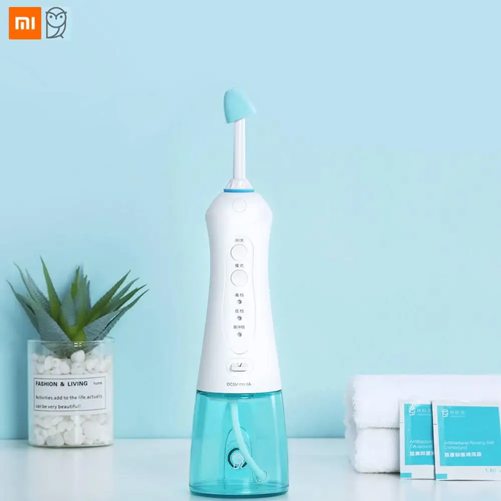 Xiaomi Miaomiaoce Электрический Чистка носа набор чистящих средств для взрослых и детей с двумя Чистка носа насадки и 60 Мыть Соль посылка