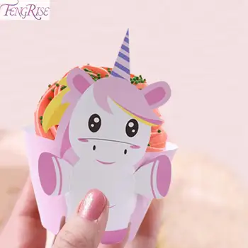 

FENGRISE Unicorn Cupcake Wrapper DIY Unicorn Birthday Party Decoration Kids Cake Decorating Unicorn Decor Unicorn Party Supplies