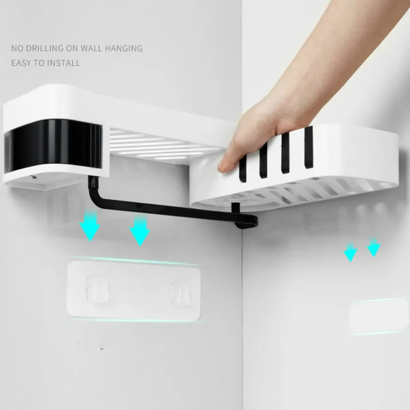 

Creative Corner Shower Shelf Bathroom Shampoo Shower Shelf Holder Kitchen Storage Rack Organizer Wall Mounted Type WJ122019