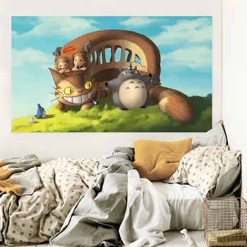 

[Self-Adhesive] 3D My Neighbor Totoro 578 Japan Anime Wall Stickers Mural Decal Wall Murals AJ WALLPAPER Belly