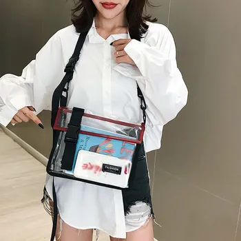 

Messenger Bag Girls Fashion Transparent Street Personality Versatile Shoulder Messenger Bag sac a main femme Crossbody Bag