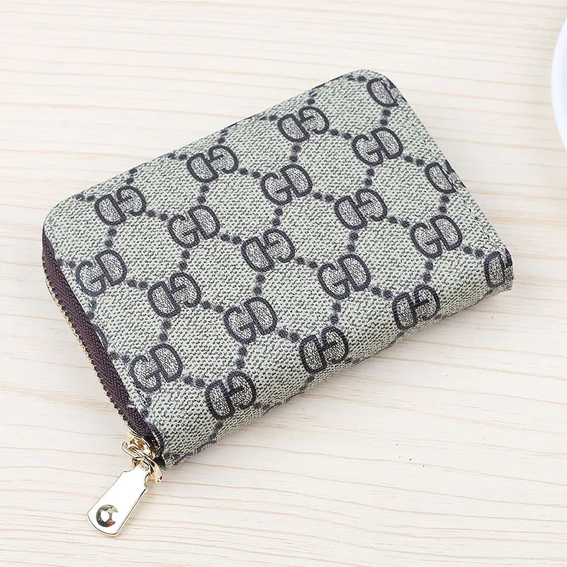 

Europe And America "Driving Licence Case Zip Card Package Women's Men Organ Card Clamp Credit Card Cover Mini Purse Card Holder