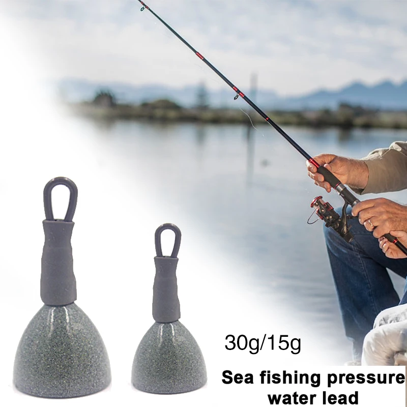 

Fishing Lead Durable Portable Gray Blast Hook Secure Clips Lu Yan Coating Pressure Lead Practical Water Lead