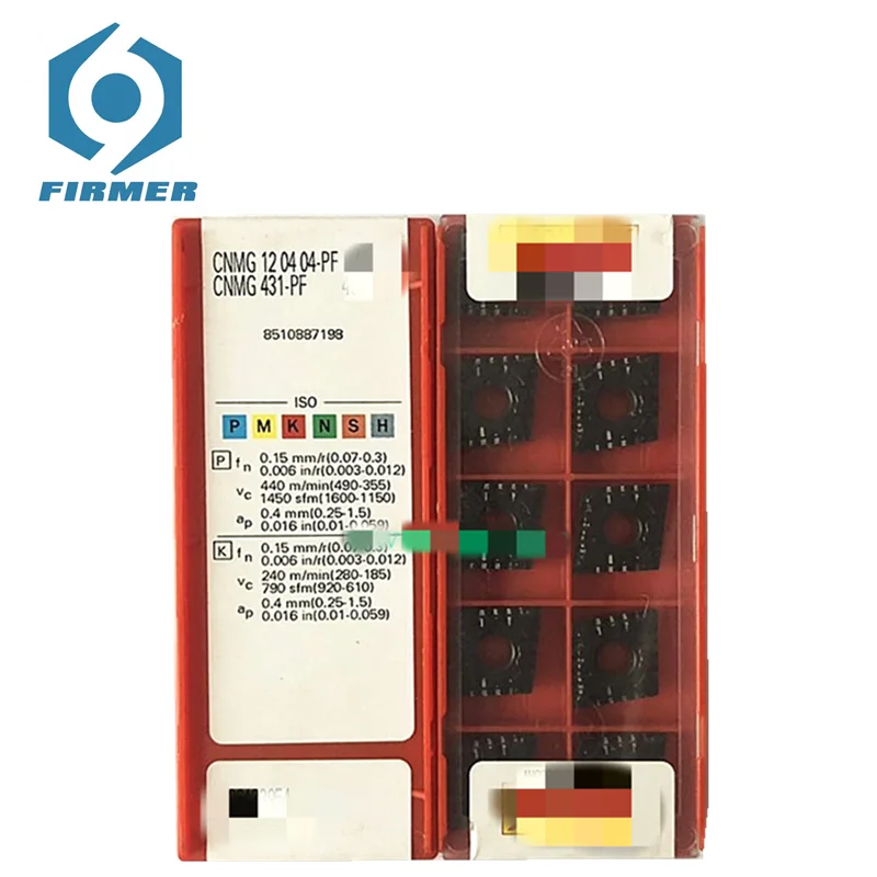 Оригинальные твердосплавные вставки 10 шт. Токарные Вставки CNMG120404-PF 4235 металлический резак токарный станок токарный инструмент резак