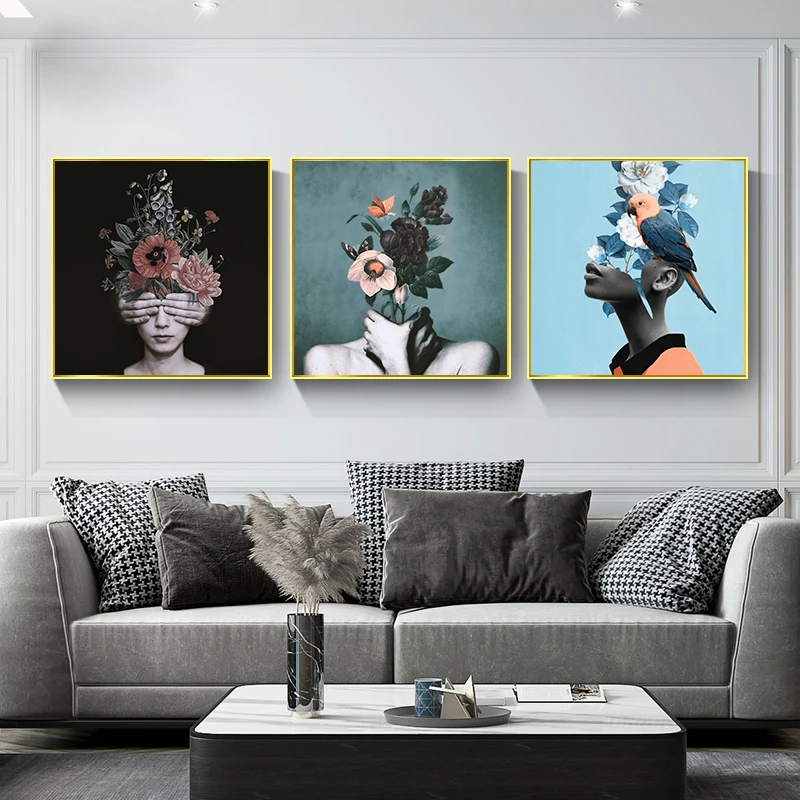 Абстрактная живопись цветы Для Женщин Wall Art Картины на холсте художественные