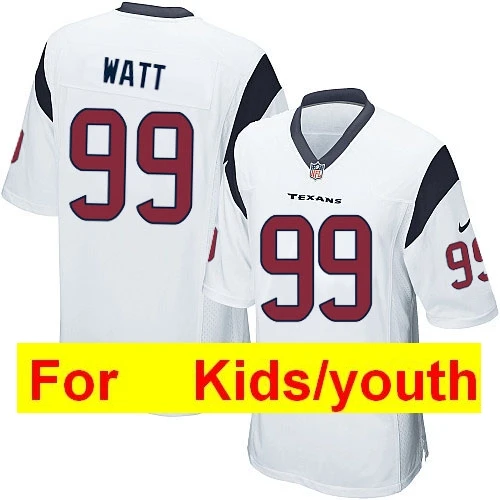 Black Youth Houston JJ Watt Deshaun Watson DeAndre Hopkins Молодежные детские игровые цветные спортивные футболки - Color: Black