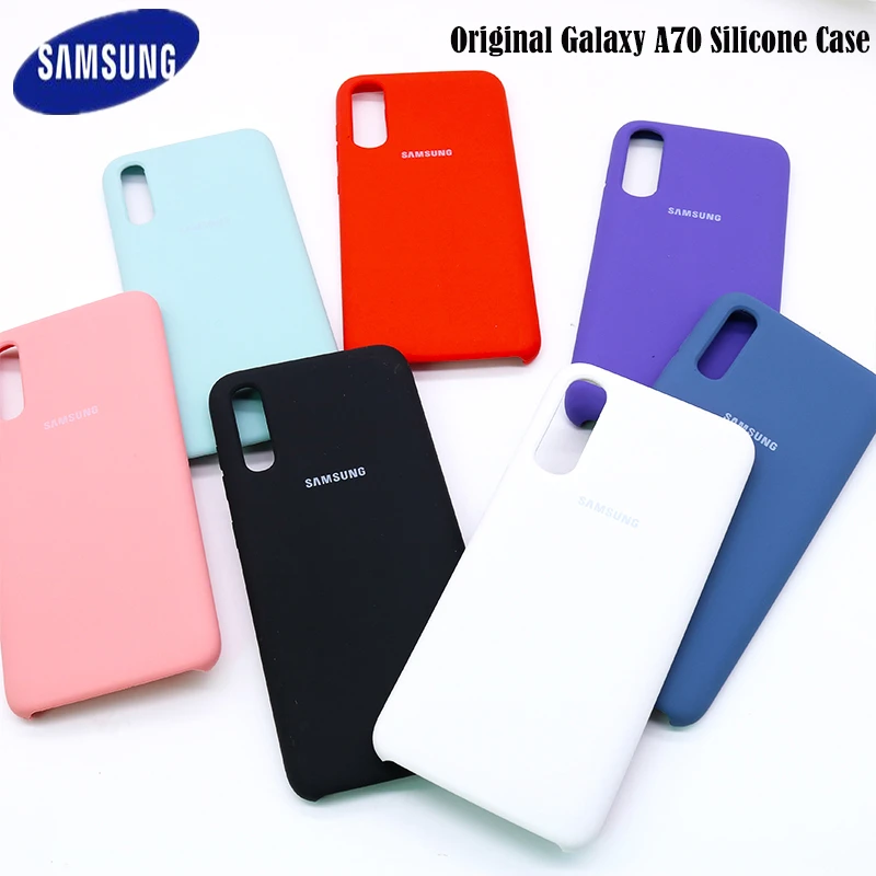 A70 Case Original Samsung Galaxy A70 Silky Silicone Cover High Quality Soft Touch Back Protective Galaxy A70 Phone Case Covers Aliexpress