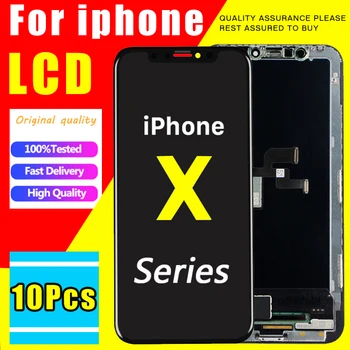 شراء10 قطعة/100% أوري آيفون X XS XR OLED OEM السائل الشبكية IPS LCD عرض تعمل باللمس محول الأرقام الجمعية استبدال