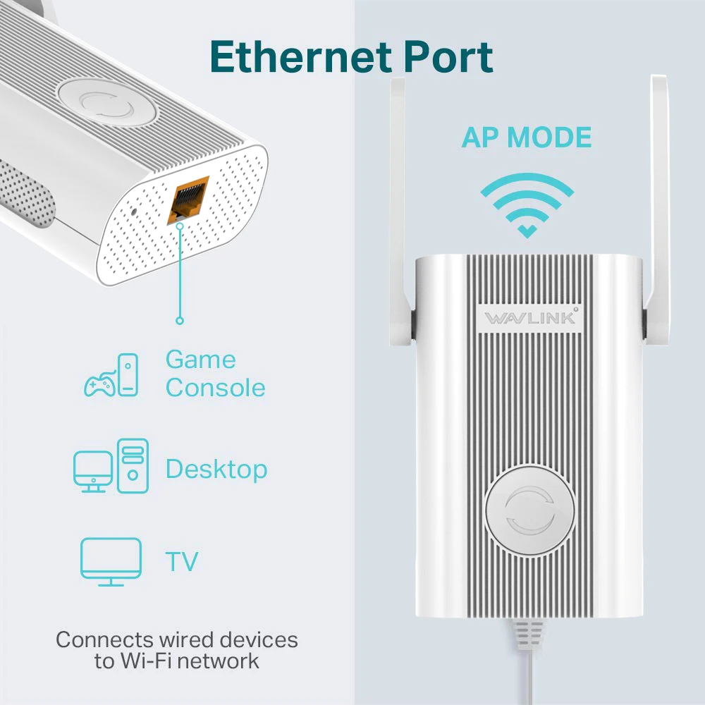 Беспроводной Wi Fi ретранслятор 1200 Мбит/с двухдиапазонный усилитель репитер