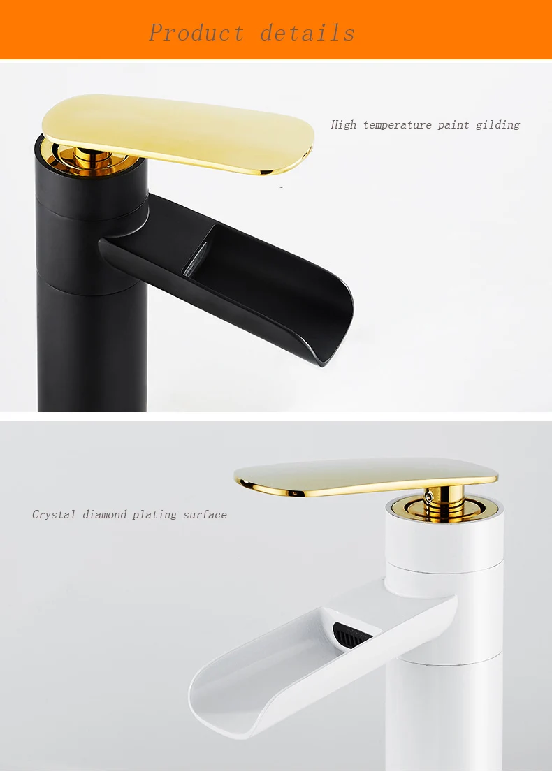 The Latest Creative Fashion Paint Faucet Bathroom Basin Faucet Hot And Cold Mixer Faucet Single Hole
