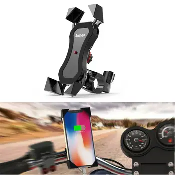 

12V Motorcycle Motocross Handlebar Mobile Phone GPS Stand Holder Mounts With USB Charger MTB Bike Universal