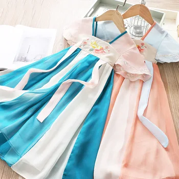 

Summer Girls Embroidery Improved Dress 2020