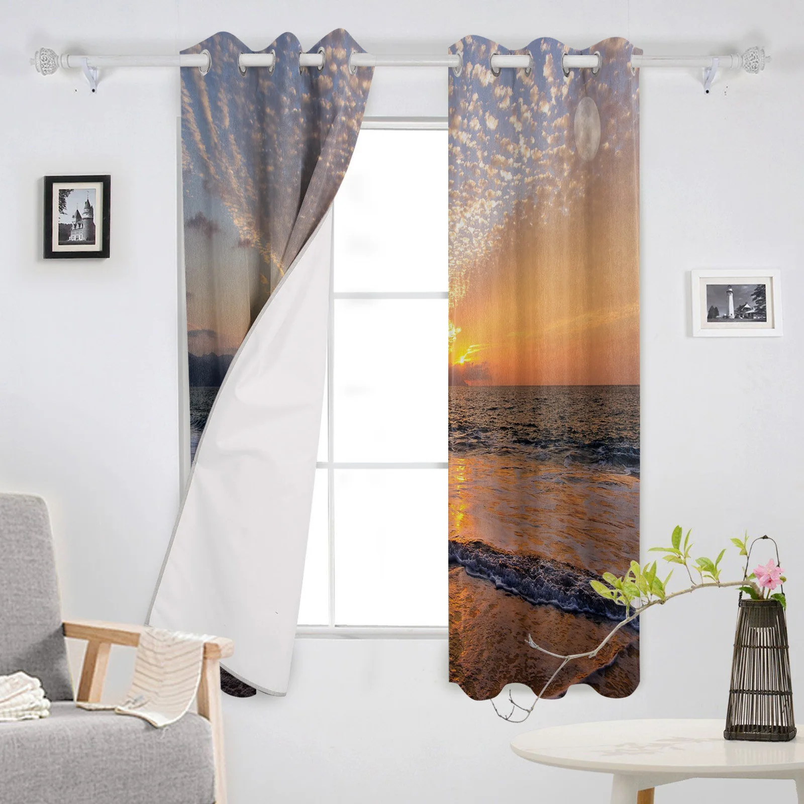 Шторы на окна пиратский корабль для морского побережья и пляжа занавески кухни