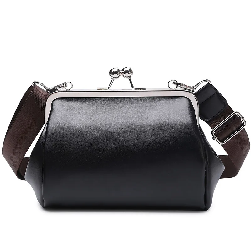 [BXX] Женская сумка-мессенджер в стиле ретро с замком, сумка через плечо для женщин, сумка на застежках из искусственной кожи, сумки для телефона, кошелек Bolsas HI294 - Цвет: black